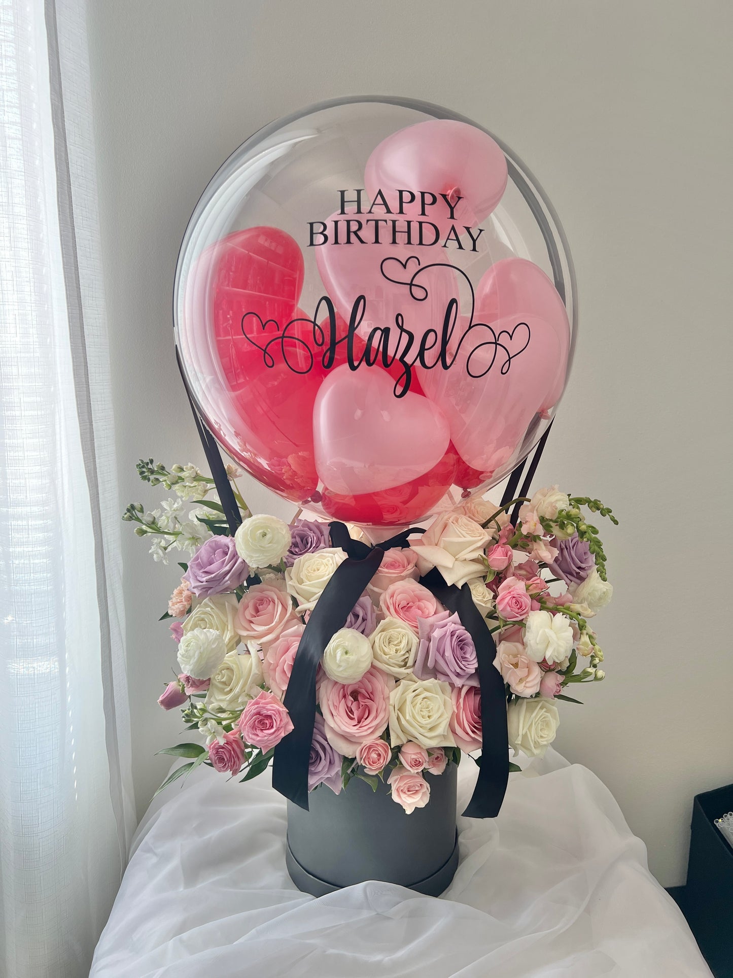 Hot Air Balloon With Fresh Flowers