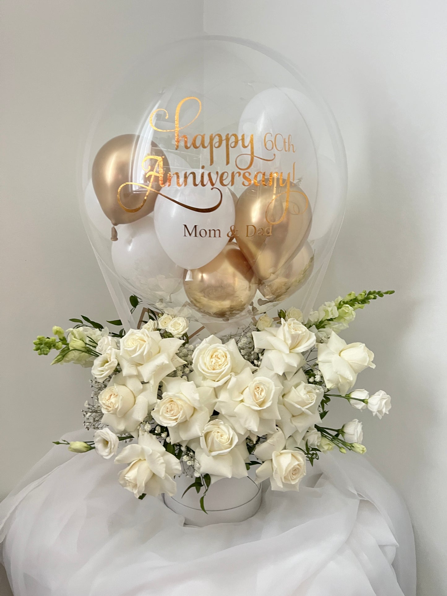 Hot Air Balloon With Fresh Flowers