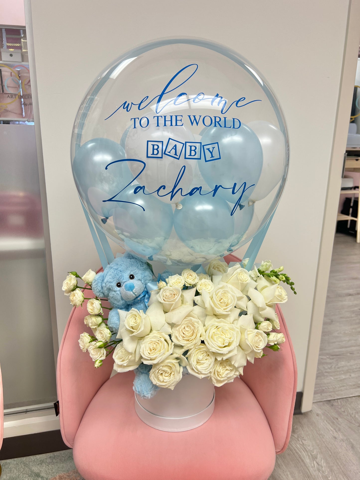 Hot Air Balloon With Fresh Flowers