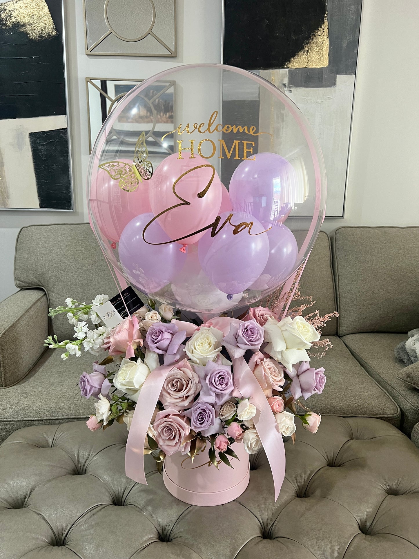 Hot Air Balloon With Fresh Flowers