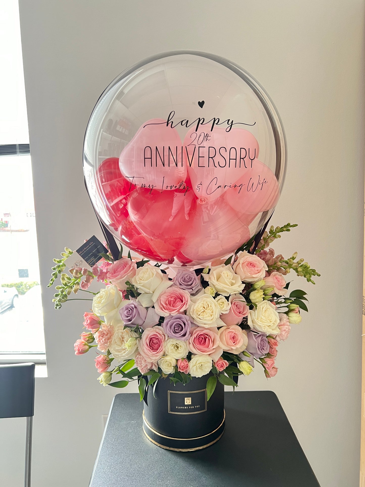 Hot Air Balloon With Fresh Flowers
