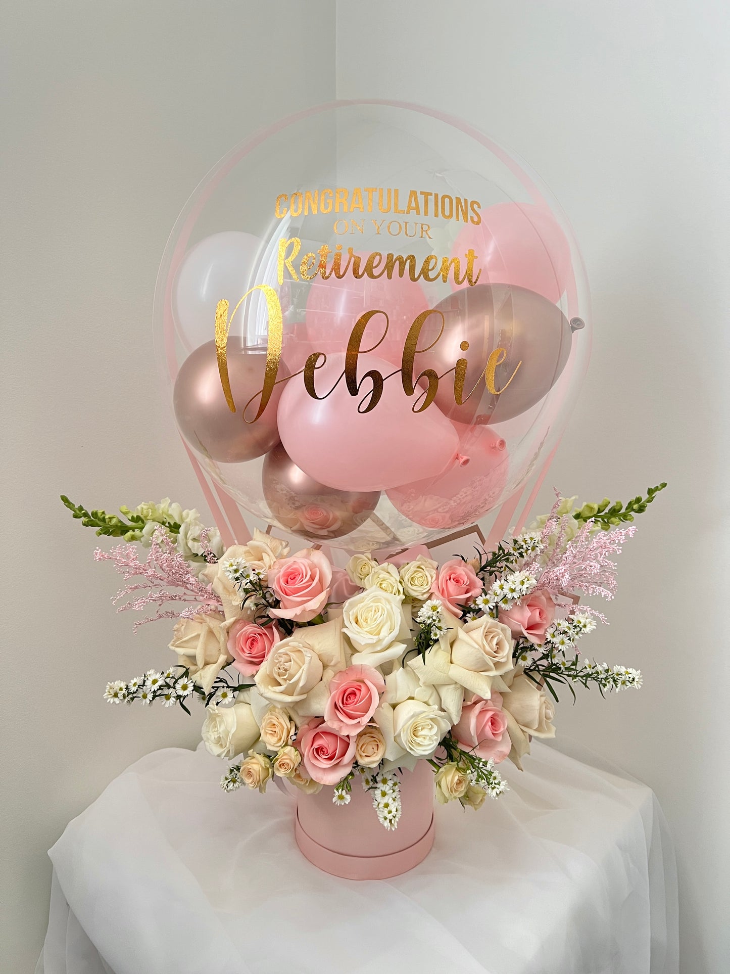Hot Air Balloon With Fresh Flowers
