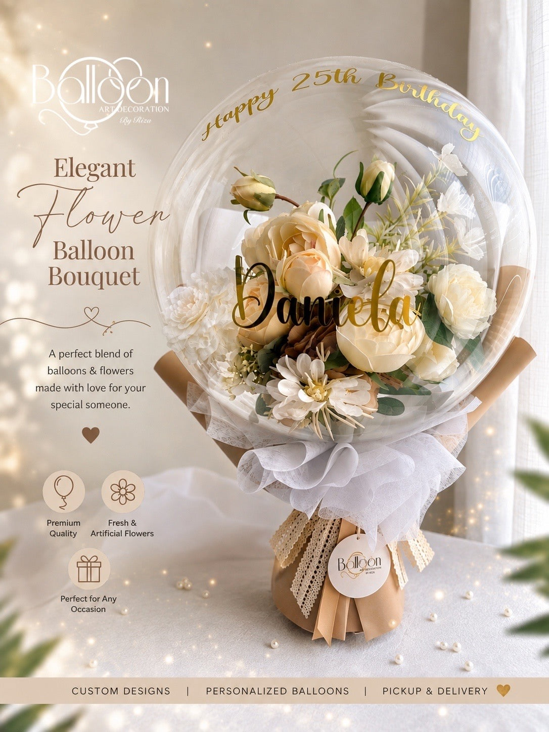 Elegant Flower Balloon bouquet