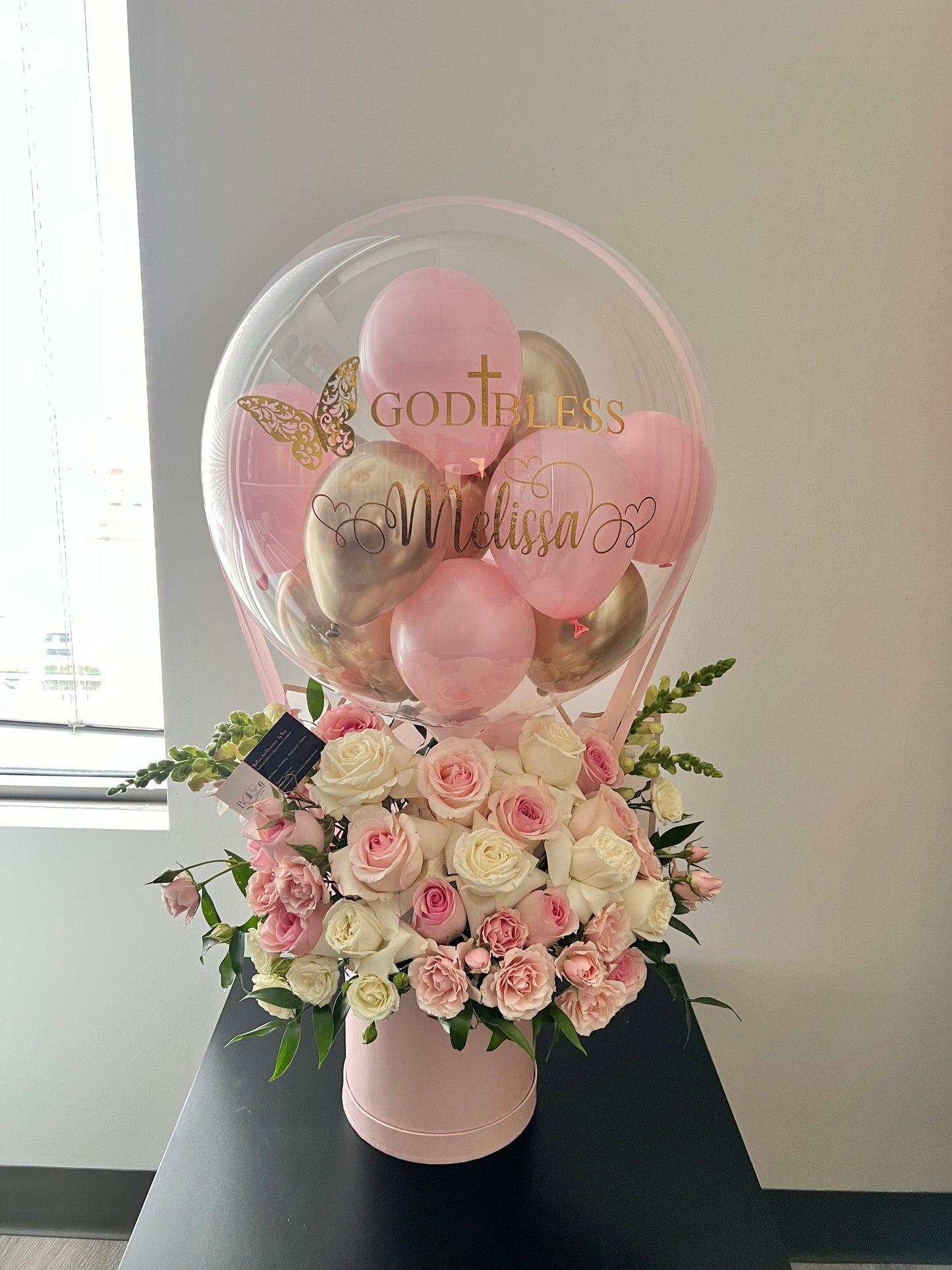 Hot Air Balloon With Fresh Flowers
