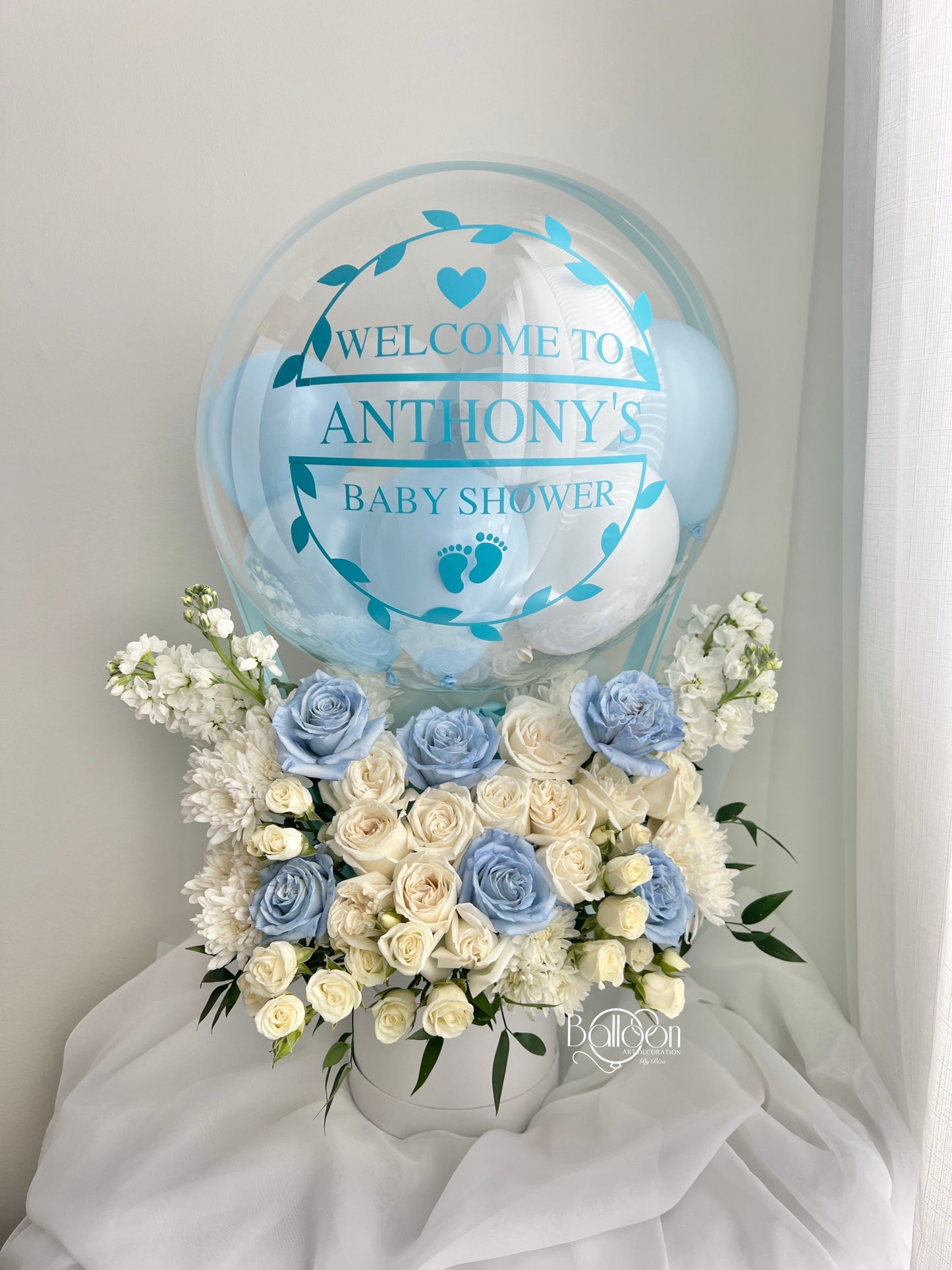 Hot Air Balloon With Fresh Flowers