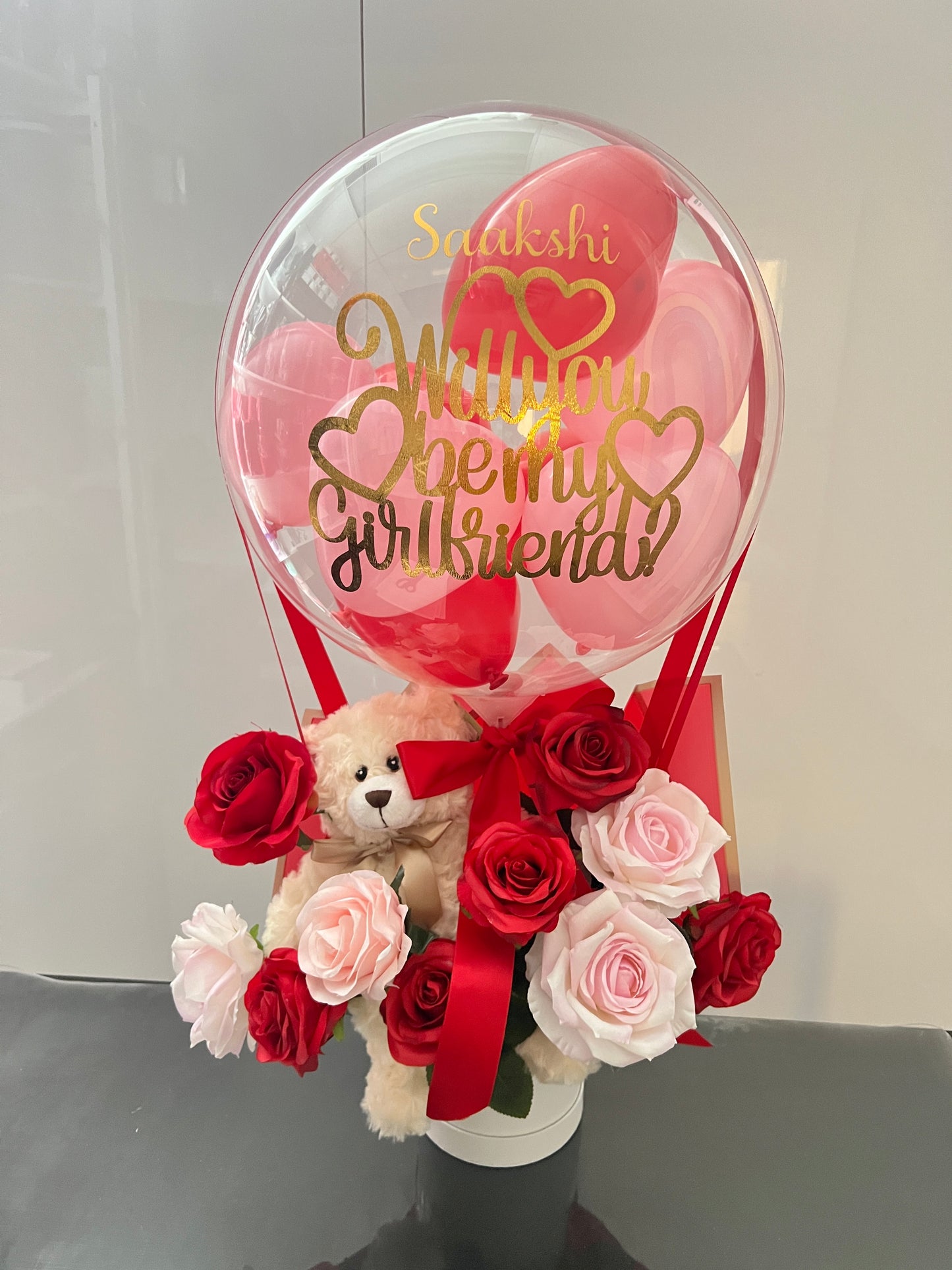 Hot Air Balloon with Artificial flowers