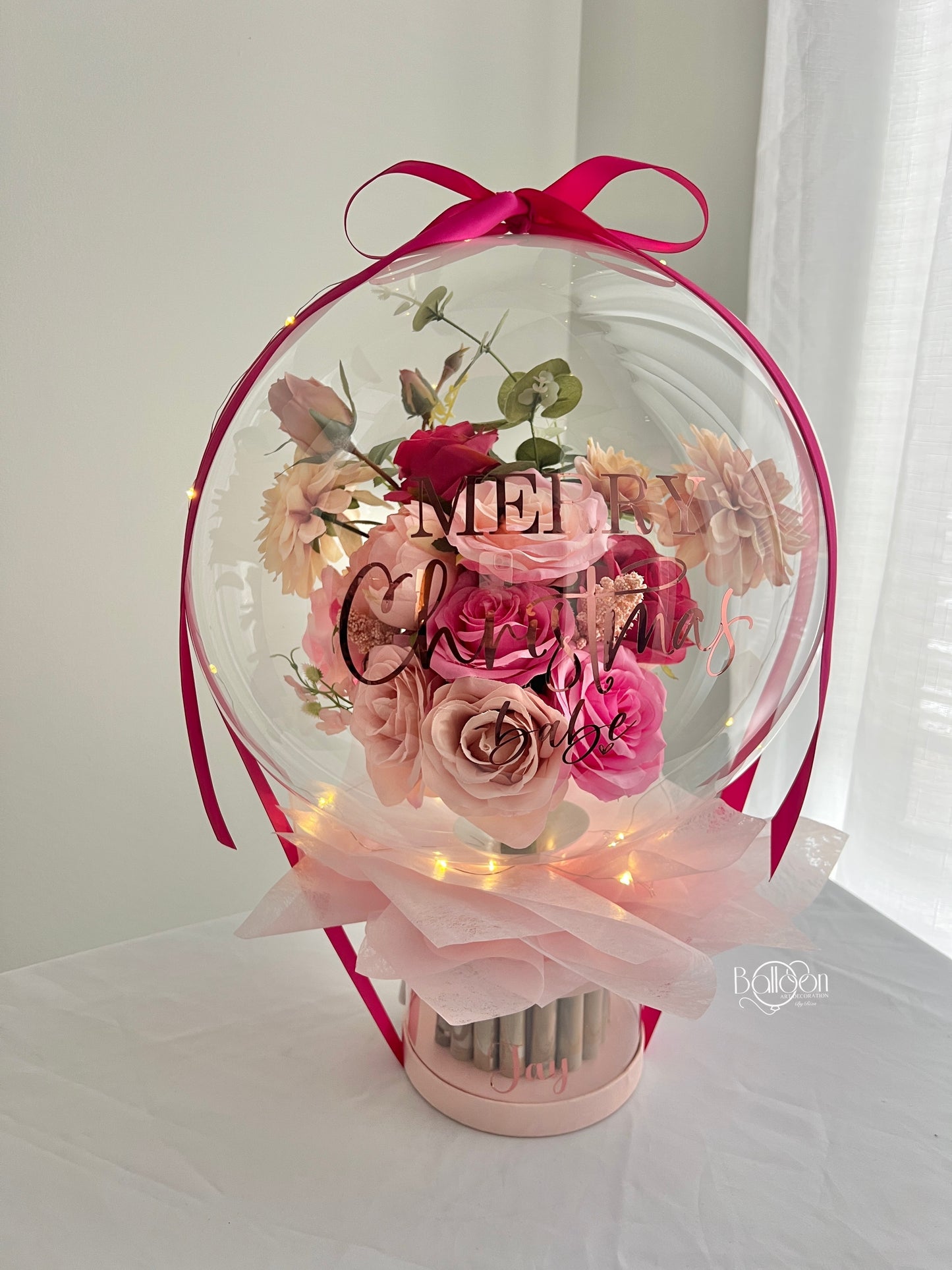 Flower Balloon Pot with Money Tree