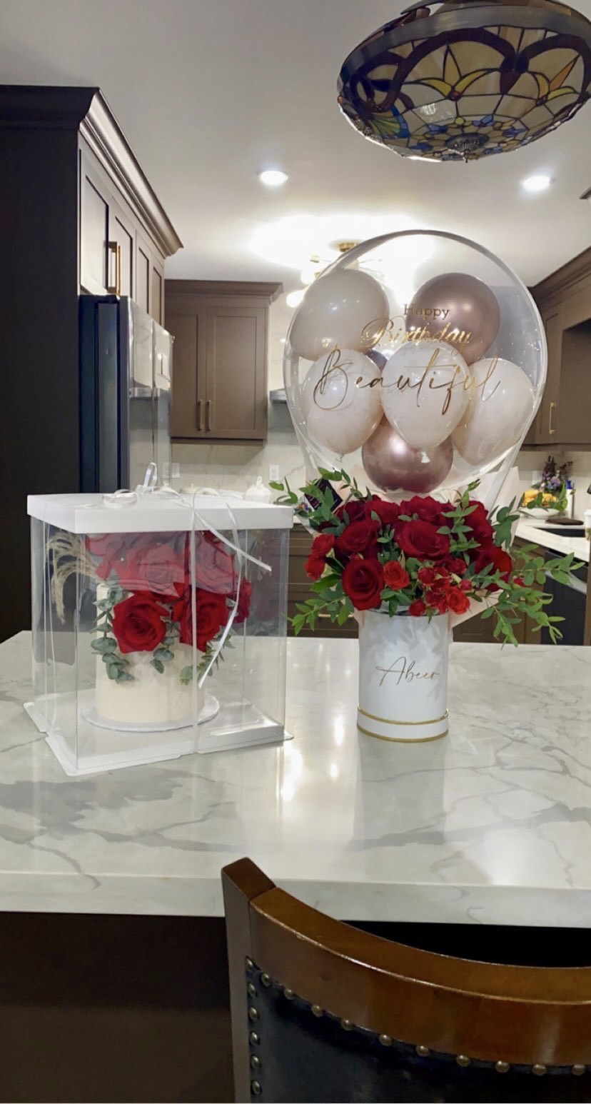 Hot Air Balloon With Fresh Flowers