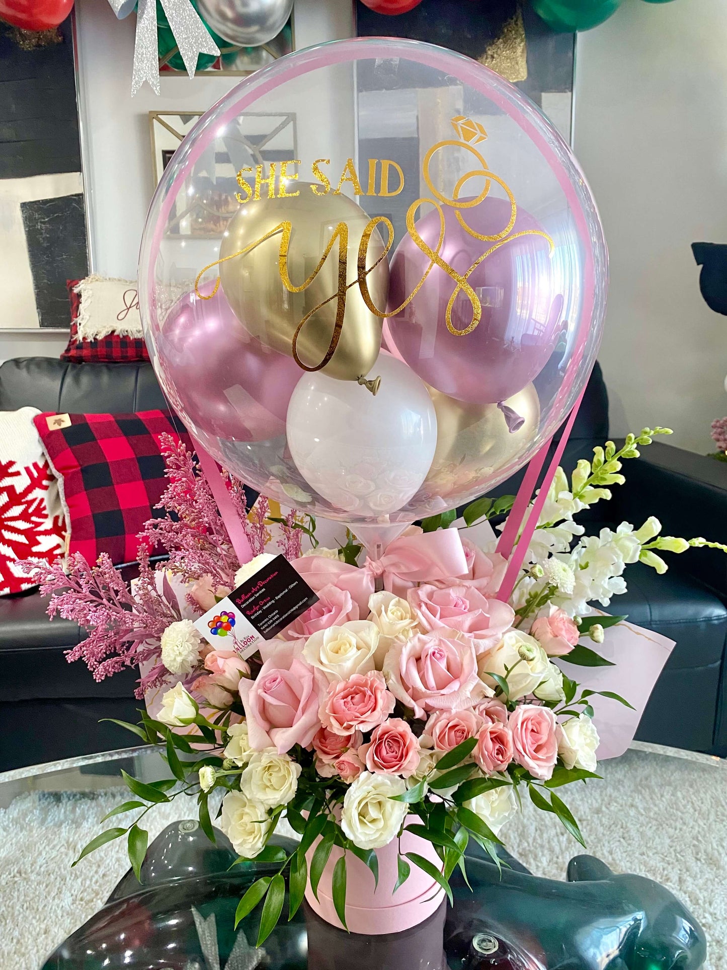 Hot Air Balloon With Fresh Flowers