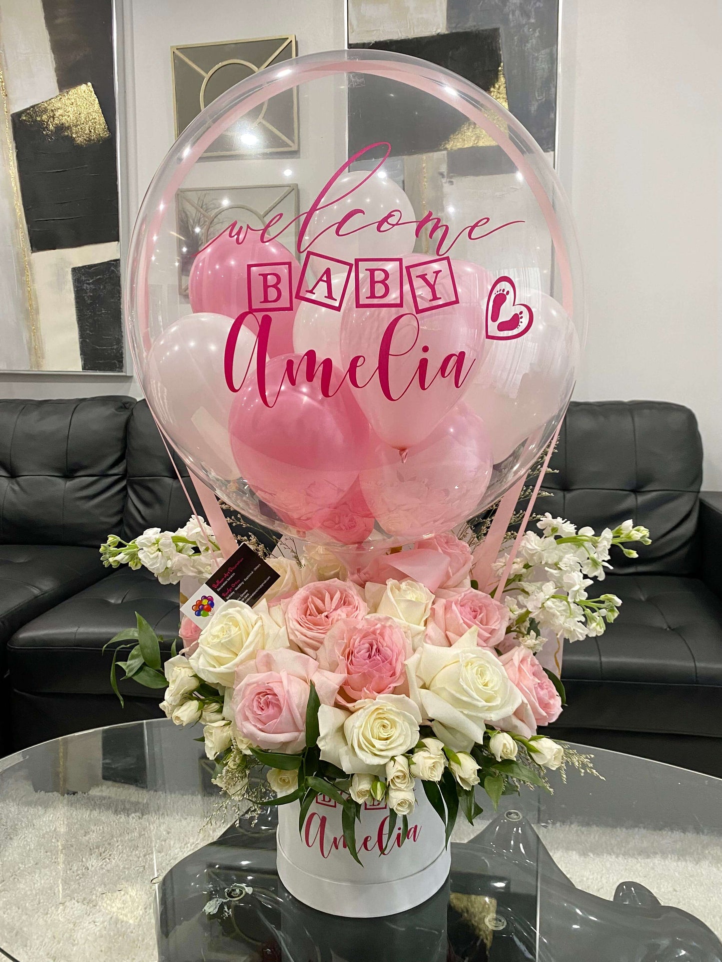 Hot Air Balloon With Fresh Flowers