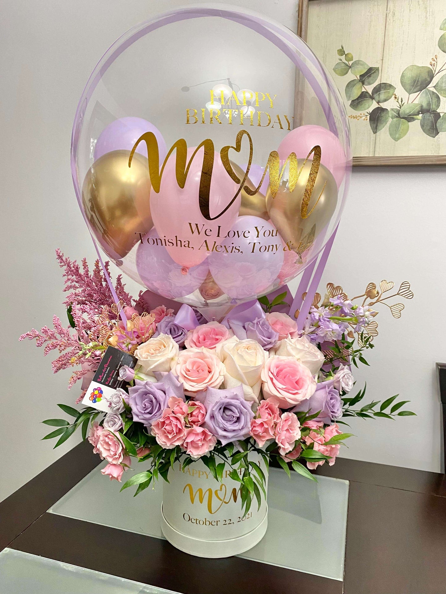 Hot Air Balloon With Fresh Flowers