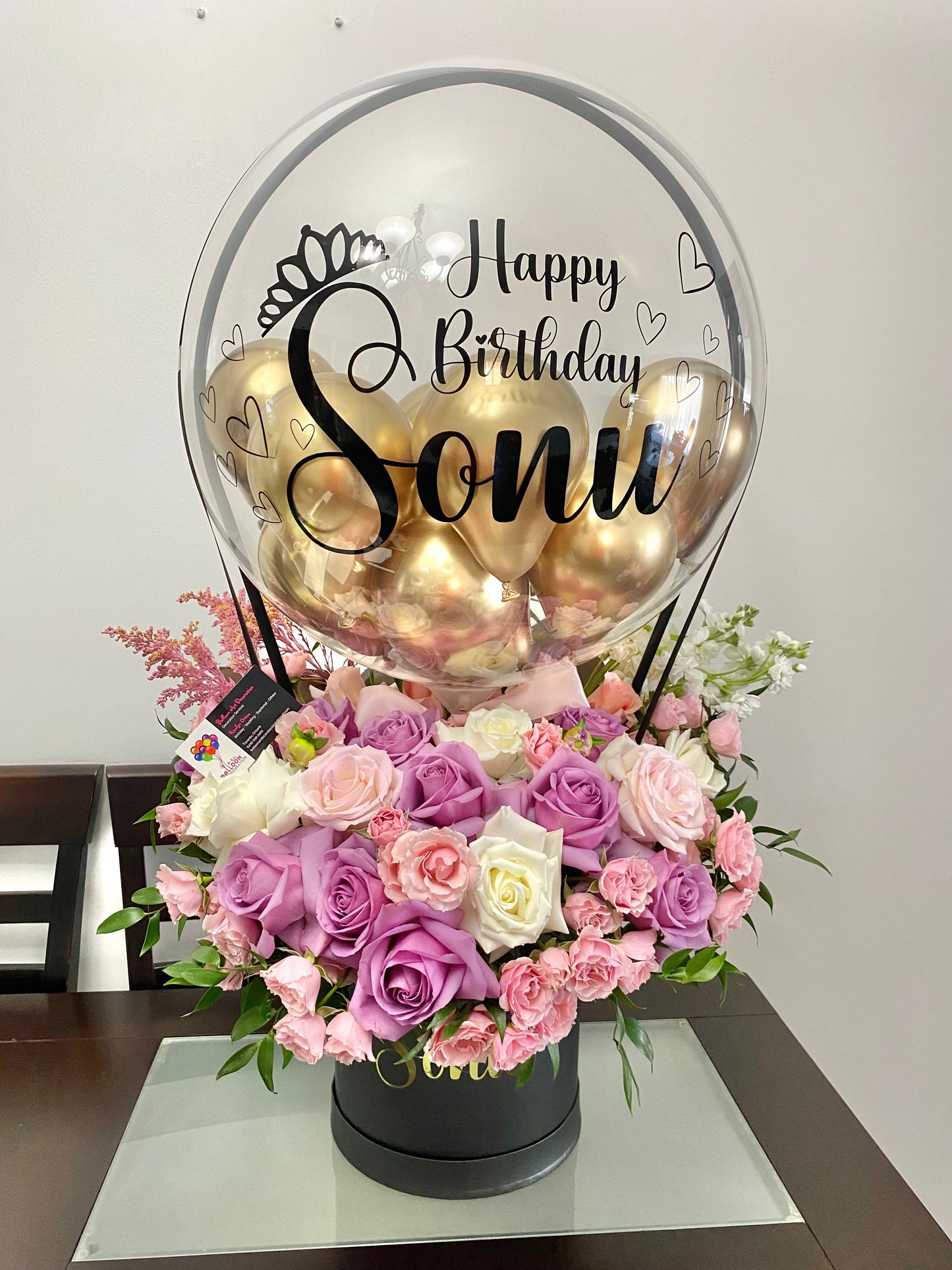 Hot Air Balloon With Fresh Flowers