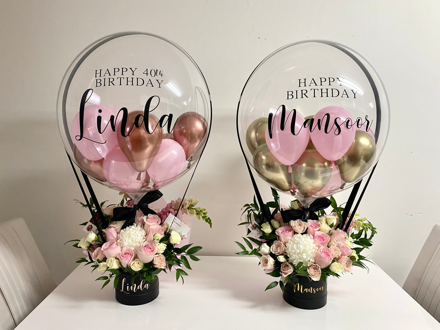 Hot Air Balloon With Fresh Flowers