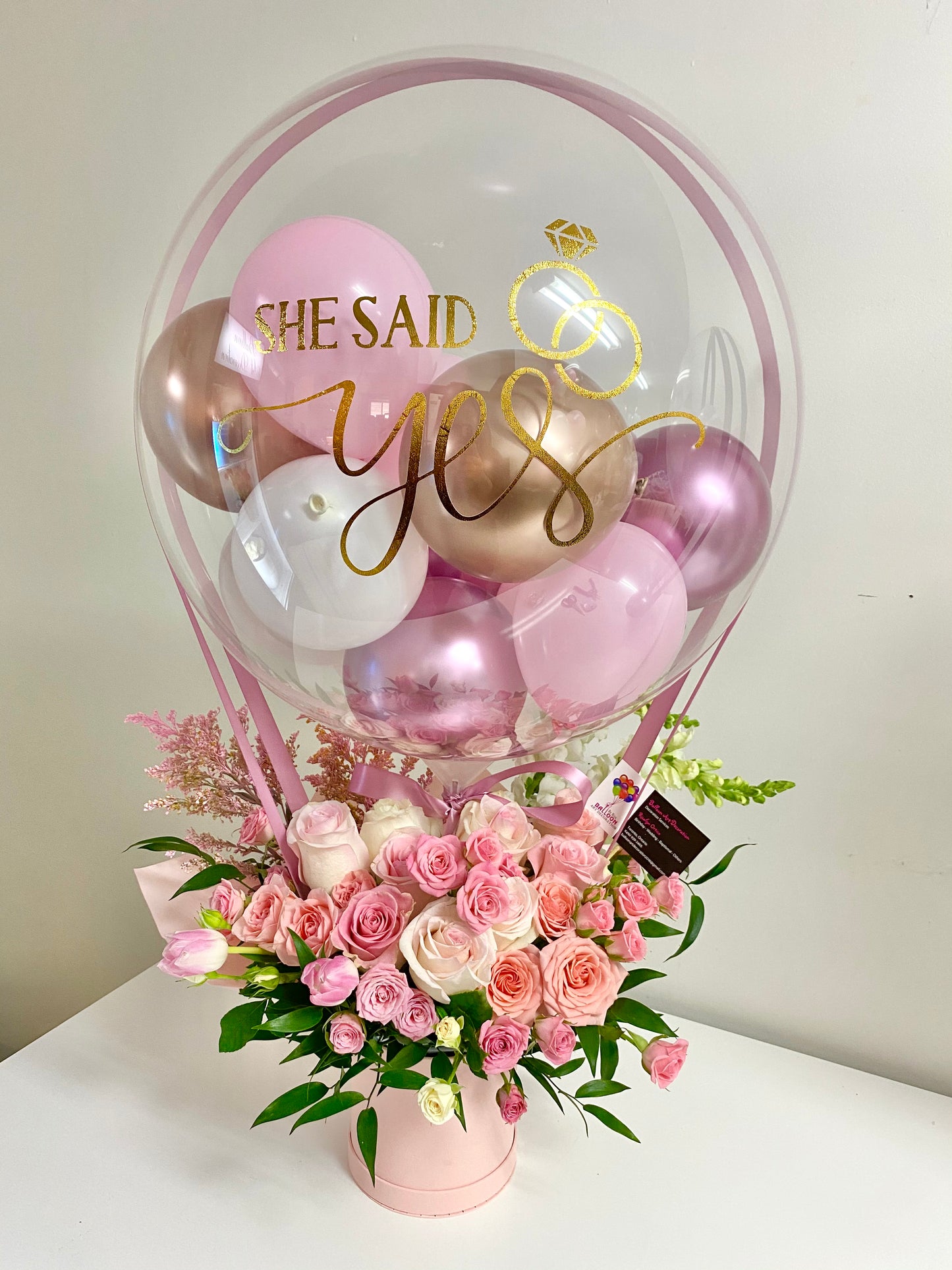 Hot Air Balloon With Fresh Flowers