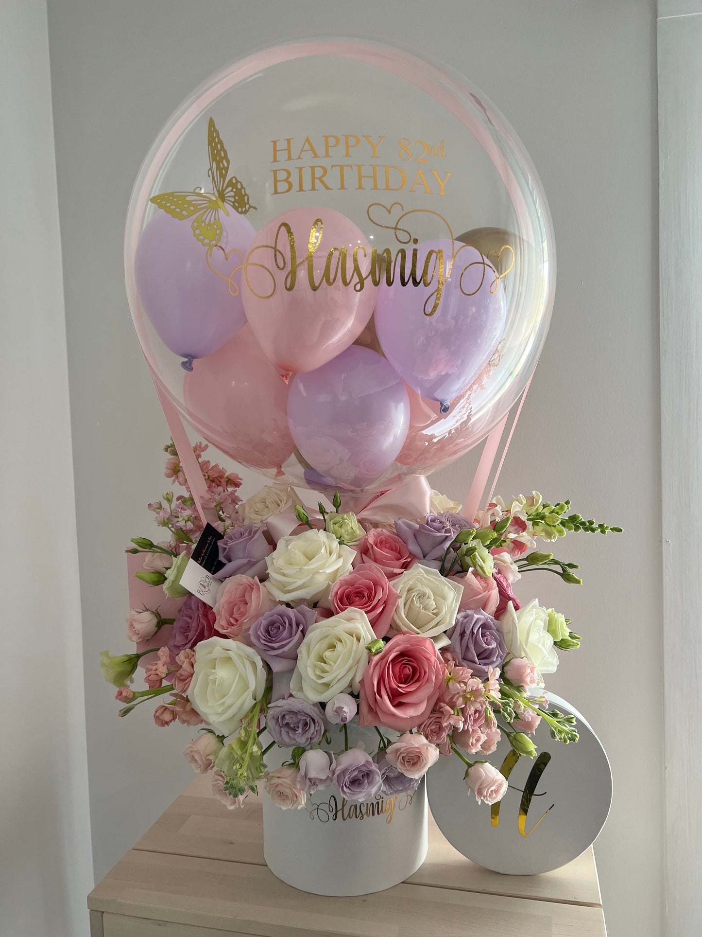 Hot Air Balloon With Fresh Flowers