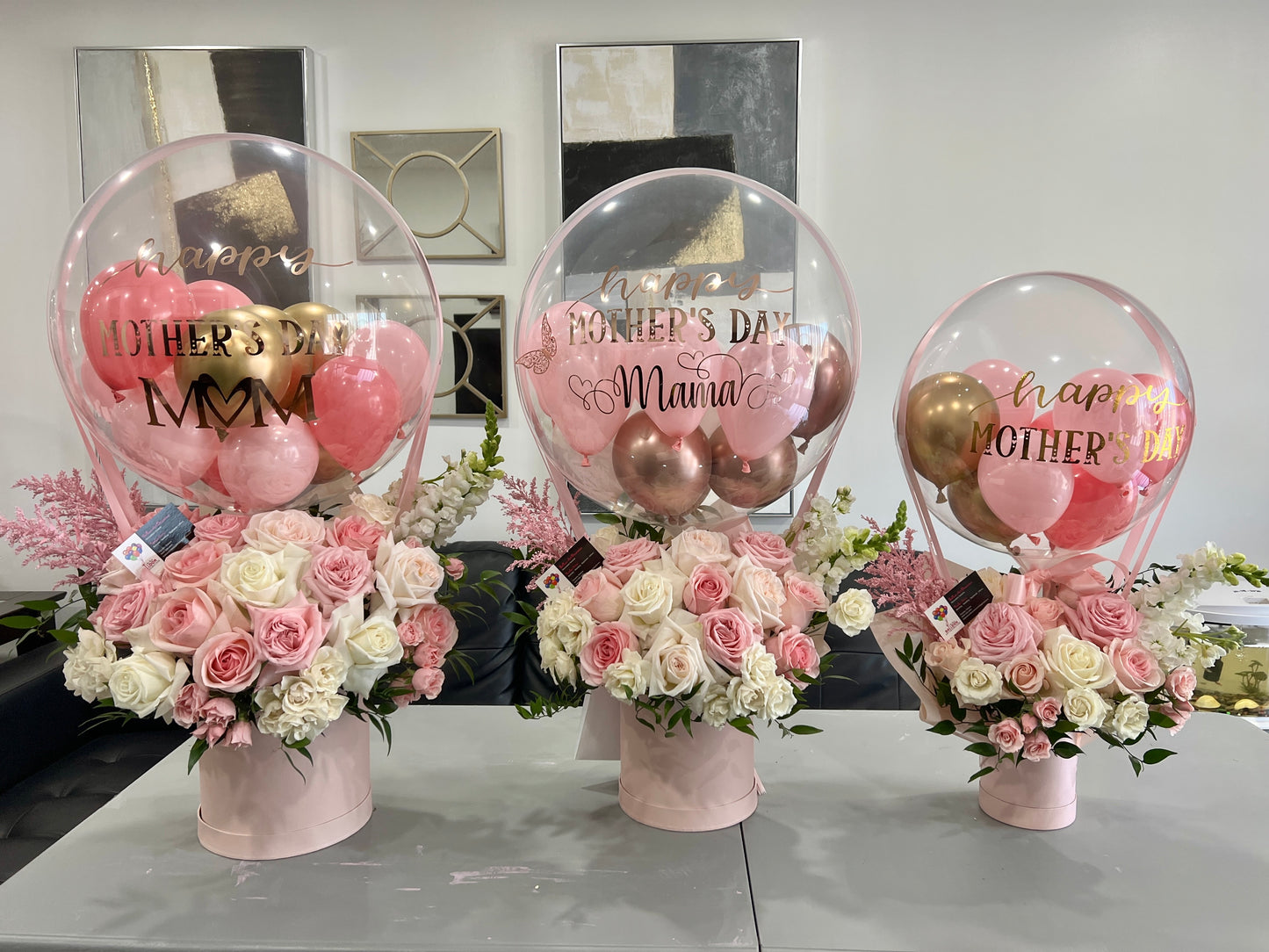 Hot Air Balloon With Fresh Flowers