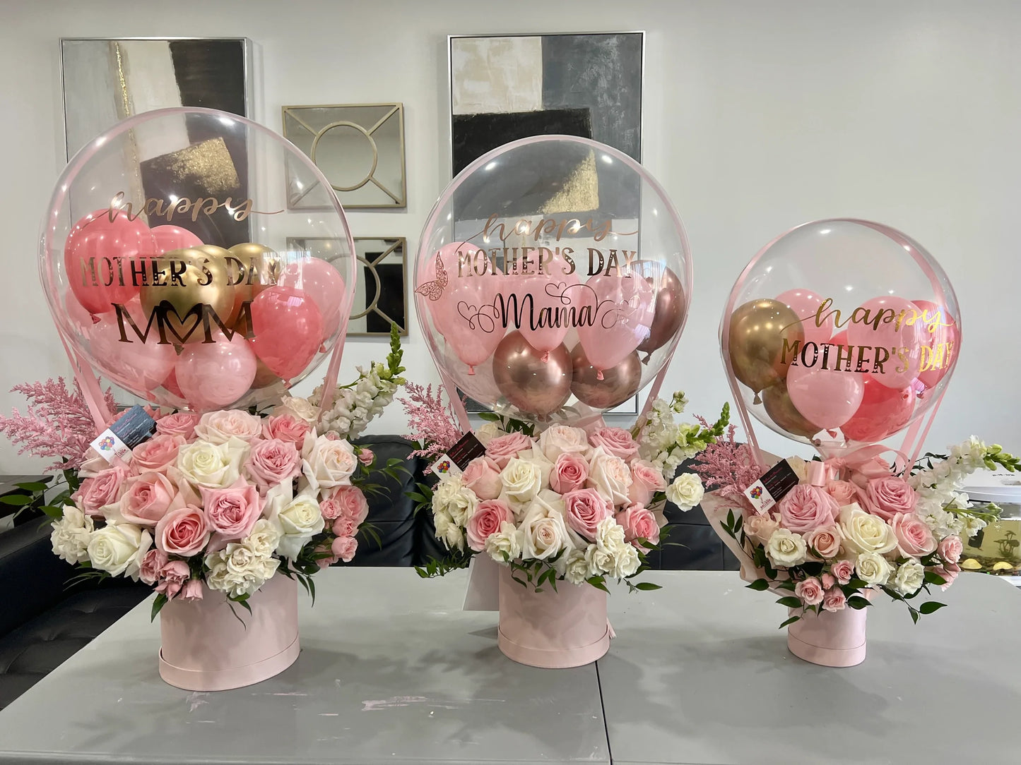 Hot Air Balloon With Fresh Flowers