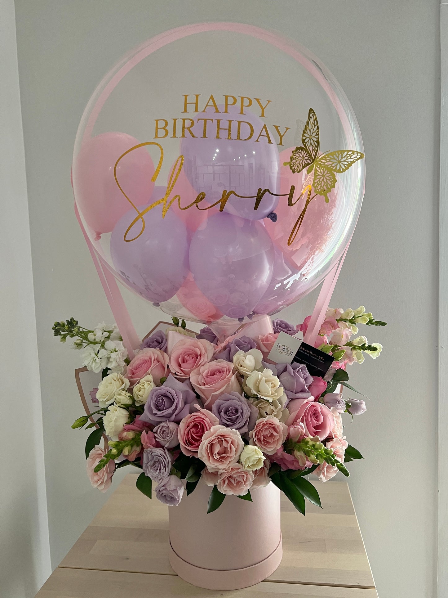 Hot Air Balloon With Fresh Flowers