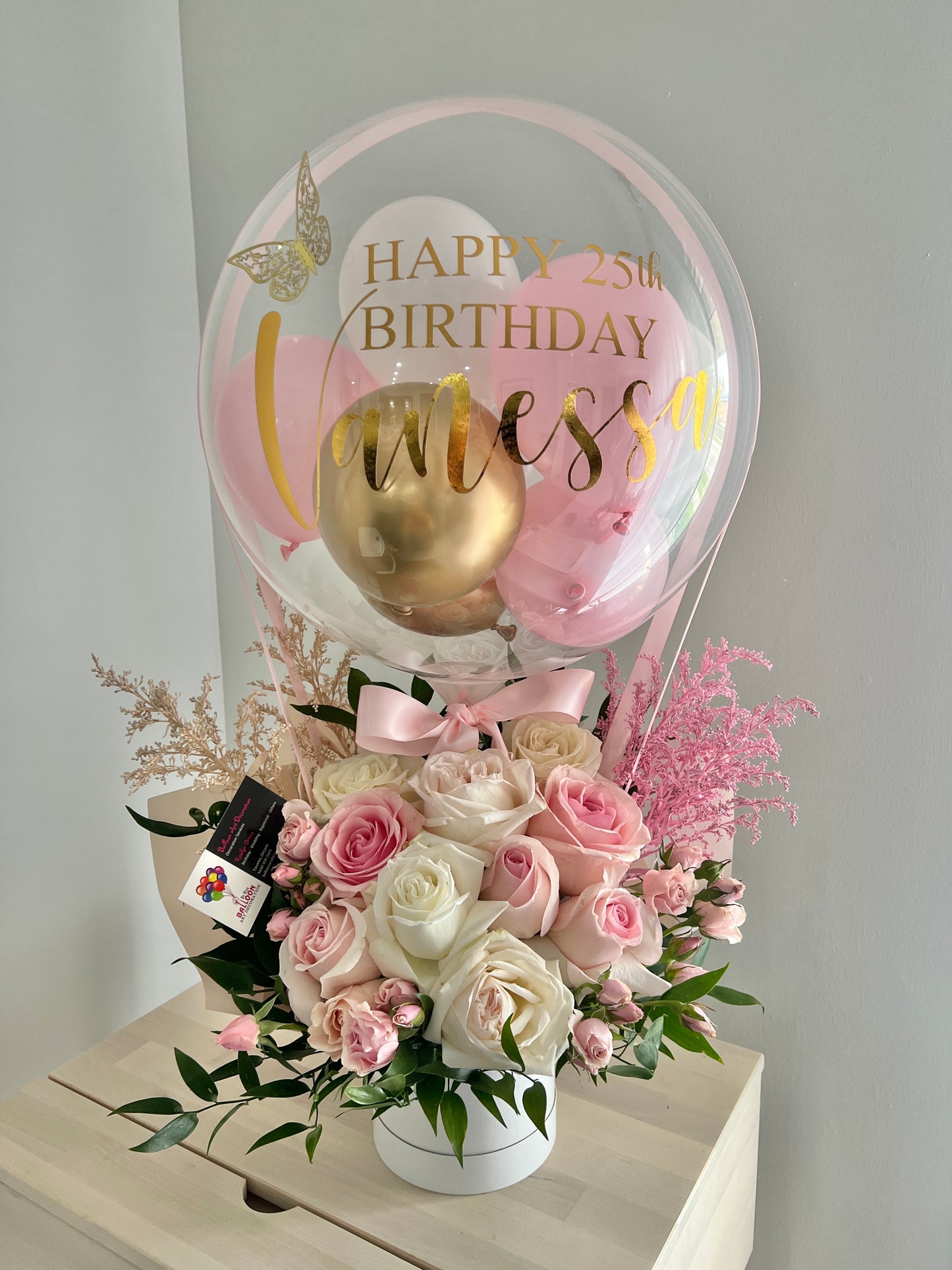 Hot Air Balloon With Fresh Flowers