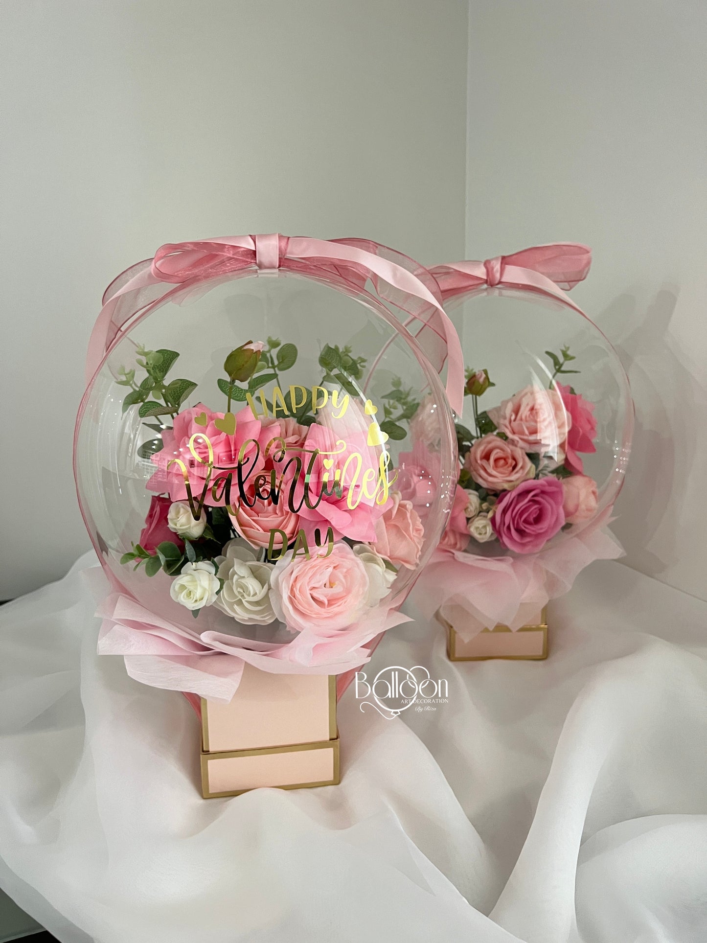 Valentines day Flower Balloon pot