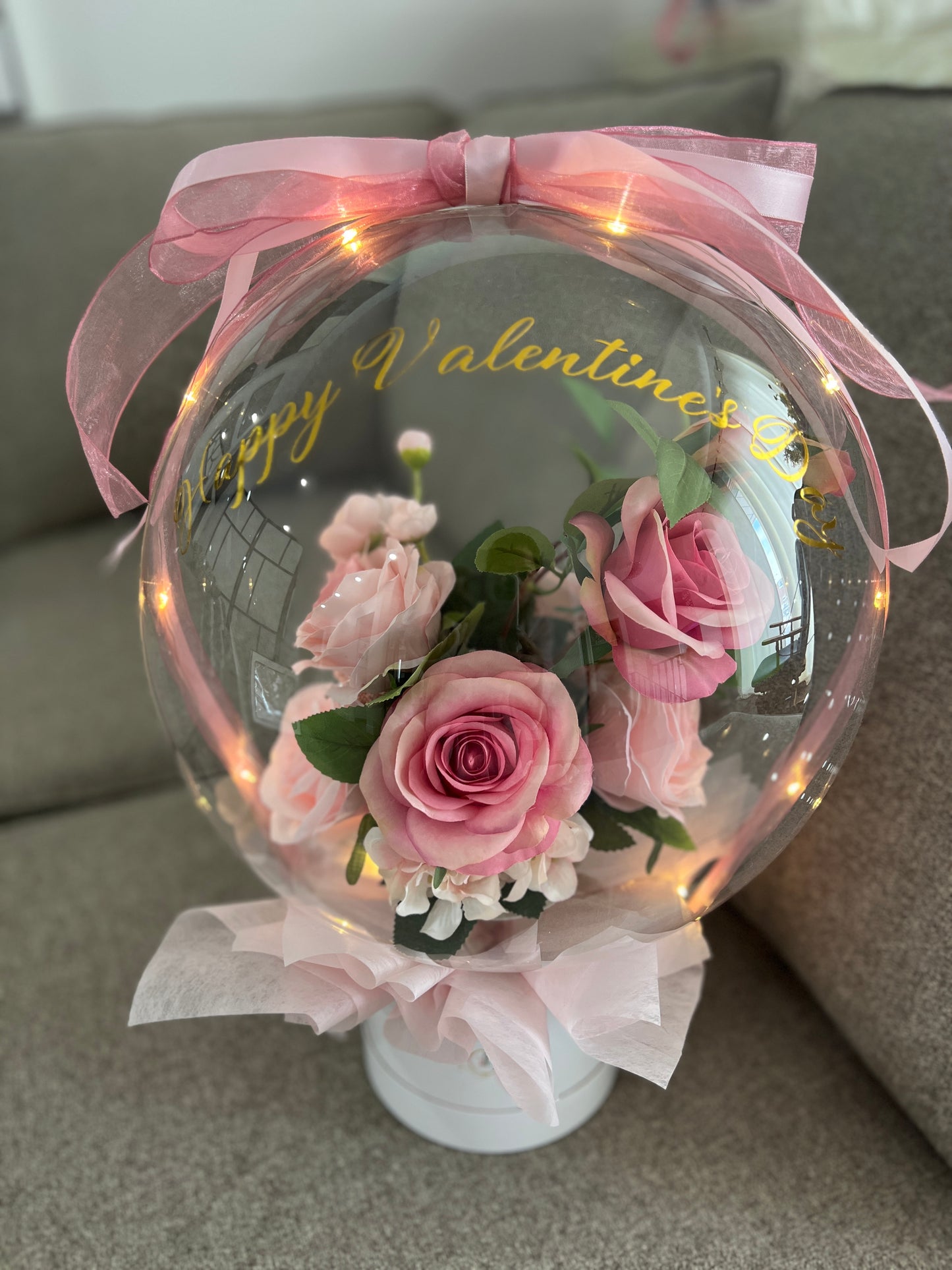 Valentines day Flower Balloon pot